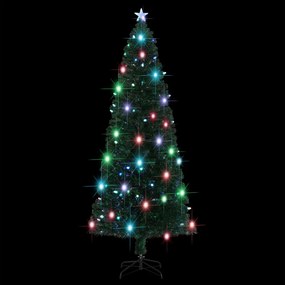 Árvore de Natal pré-iluminada c/ suporte 240 cm fibra ótica