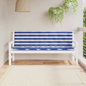 vidaXL Almofadões p/ banco de jardim 2pcs oxford riscas azul/branco