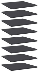 vidaXL Prateleiras para estante 8 pcs derivados de madeira cinza