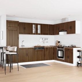 vidaXL Armário de Cozinha Lucca 2 pcs Castanho 80 x 46 x 81.5 cm
