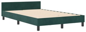 Cama vidaXL Verde Escuro 120x200 cm Veludo