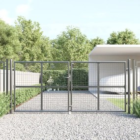 vidaXL Portão de jardim em tela antracite 300x125 cm aço galvanizado.