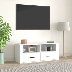 Móvel p/ TV 100x35x40cm madeira processada branco