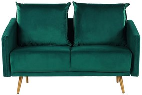 Sofá de 2 lugares em veludo verde esmeralda MAURA Beliani