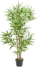 Árvore de bambu artificial 552 folhas 120 cm verde