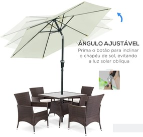 Chapéu de Sol de Jardim Ø230x216 cm Chapéu de Sol de Terraço com Teto