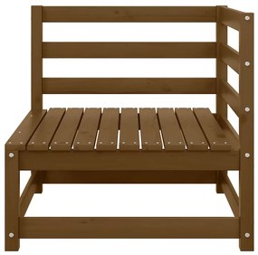 Sofá de canto p/ jardim c/ almofadões pinho maciço cor creme