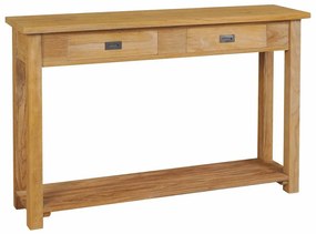 Mesa consola de teca maciça 120x30x80 cm