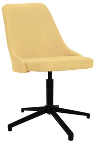 Cadeira de escritório giratória tecido amarelo