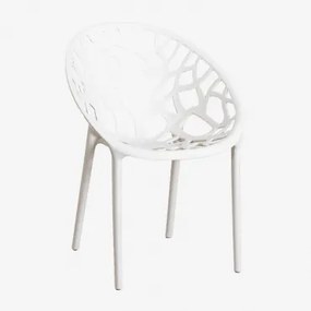 Pack De 4 Cadeiras De Jardim Empilháveis Em Polipropileno Ores Gardénia Branco - Sklum