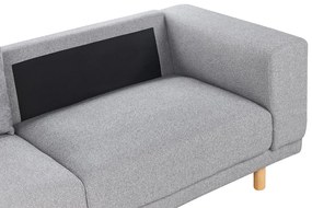 Sofá de 3 lugares em tecido cinzento claro NIVALA Beliani