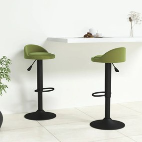 vidaXL Bancos de bar 2 pcs veludo verde-claro