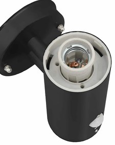 Luz de Parede Externa com Sensor Preto Aço Inoxidável IP44