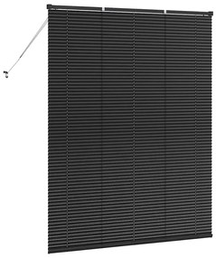 Persiana de Janela com cortinas Outros Manual Preto 80 x 130 cm Alumín