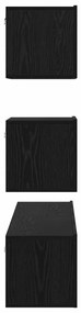 Conjunto de Estantes para TV 4 pcs Carvalho Preto