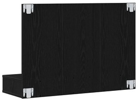 Armário de Espelho LED vidaXL em Carvalho Preto - 90x31,5x62 cm