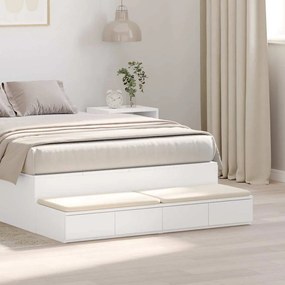 Camas com Gavetas vidaXL Brancas 120x36,5x16,5 cm Madeira Engenheirada