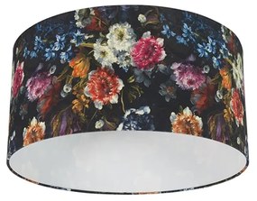 Abajur de algodão 50/50/25 - Flora Moderno