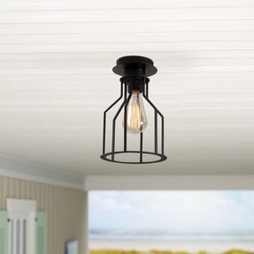 Candeeiro de Teto Alacati – Preto – 17 cm x 26 cm