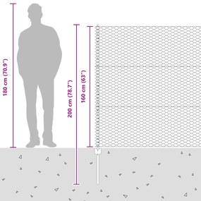 Pilares de Cerca vidaXL 22 pcs U-Channel Cinza 160 cm Aço