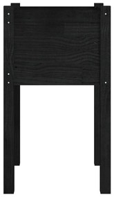 Vasos/floreiras de jardim 2 pcs 40x40x70 cm pinho maciço preto
