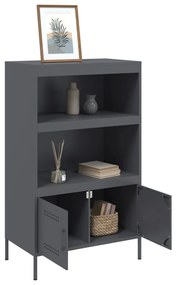 Aparador alto 68x39x113 cm aço antracite