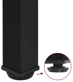 Pés de mesa de console 4 peças, preto, 72-74 cm, aço