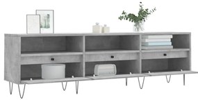Móvel de TV 150x30x44,5 cm derivados de madeira cinza cimento