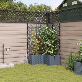 vidaXL Jardineiras de Jardim 1 pc Cinzento-claro 80 x 80 x 142 cm