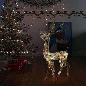 Rena decorativa de Natal 140 LEDs 120 cm acrílico colorido