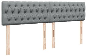 Cama com molas/colchão 180x200 cm tecido cinzento-claro