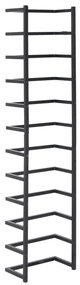 Toalheiro 24x12x96 cm aço preto