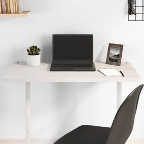 vidaXL Tampo de secretária 80x40x2,5 cm pinho maciço branco
