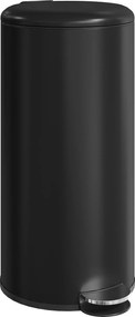 HOMCOM Lixeira 30 L com Pedal Tampa Balde Interno Função Fecho Suave 36x30x63,5 cm Preto | Aosom Portugal
