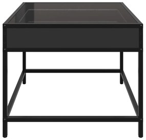 Mesa de centro c/ luzes LED Infinity 50x50x41 cm preto