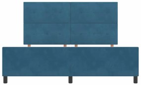 Cama vidaXL Azul Escuro 180x200 cm Veludo