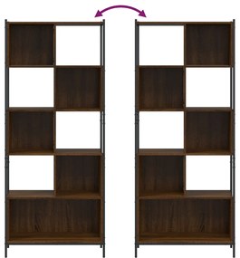 Estante 72x28x172 cm derivados de madeira carvalho castanho