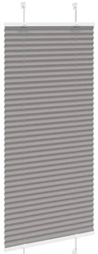 Antracite Plissada Cega 65x100 cm Largura Tecido 64,4 cm