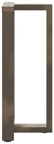 Pés de mesa de bar em forma de T, 2 peças, preto, 40x35x(90-91) cm, aç