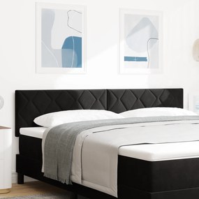 Cabeceira LED vidaXL Design de Blocos de Diamante Preta 180 cm Veludo