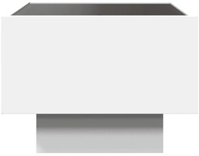 Mesa de cabeceira com luzes LED Infinity 40x40x30 cm branco