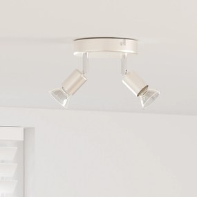vidaXL Spotlight de Teto 2 Via Ajustável Níquel Escovado GU10