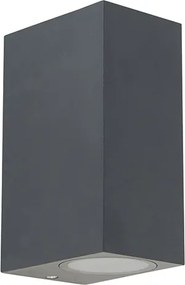 Candeeiro de parede inteligente cinzento escuro IP44 incl. 2 GU10 Wifi - Baleno