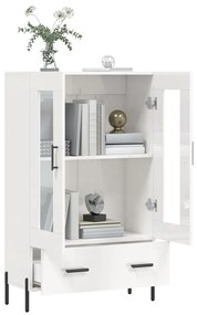 Aparador alto 69,5x31x115 cm derivados madeira branco brilhante