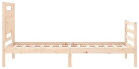 Estrutura de cama com cabeceira 100x200 cm madeira maciça