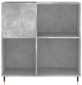 Armário p/ discos 84,5x38x89 cm derivados madeira cinza-cimento