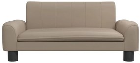 Sofá infantil 70x45x30 cm couro artificial cappuccino
