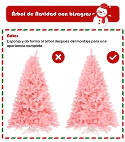 Árvore de Natal de 2,25 m com cor de cereja, aspeto frondoso e 1258 ramos Fácil de montar Perfeita como decoração