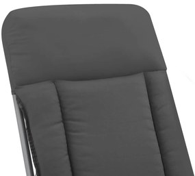 Cadeiras de jardim dobráveis com almofadões 2 pcs cinzento