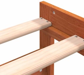 Sofá-cama com gavetão sem colchões 90x190 cm castanho-mel